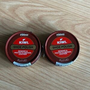 Kiwi Shoe Polish Brown Set Of 2 ( 1 1/8oz Each) Read Description